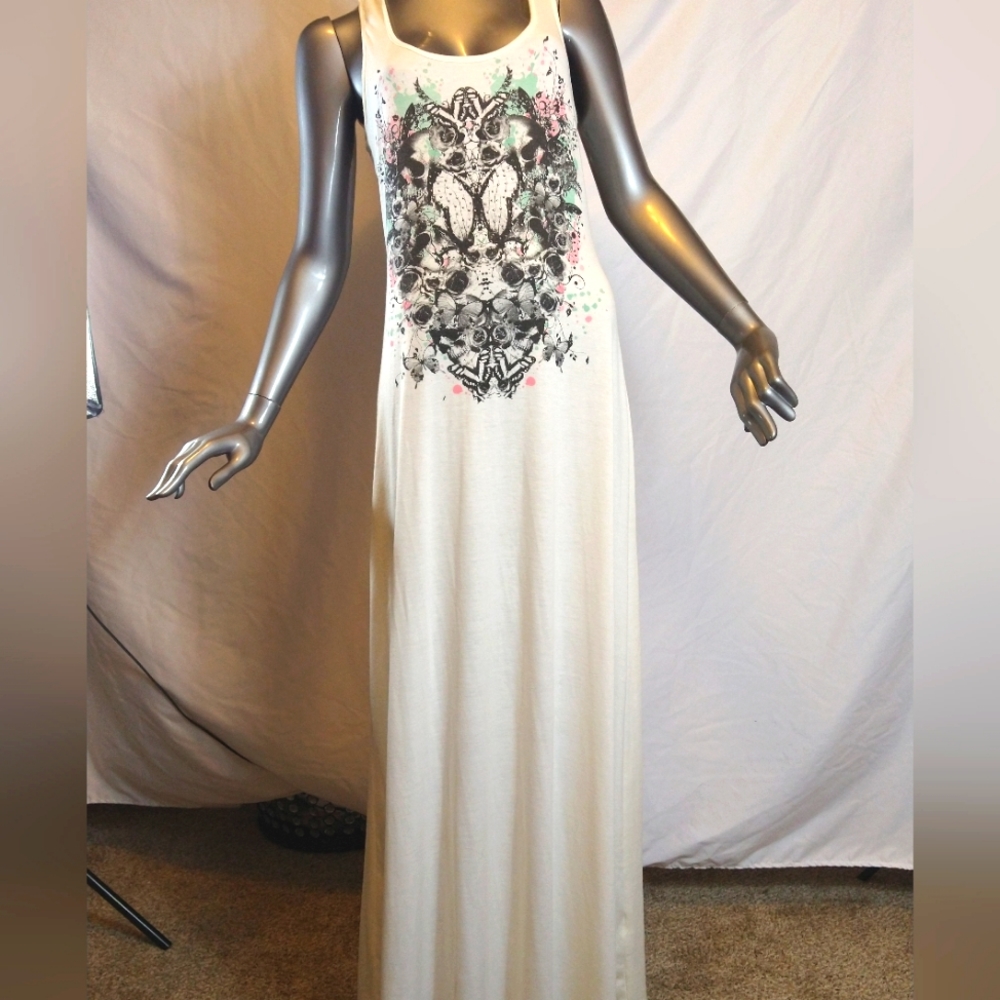 L8ter Maxi dress floor length t shirt material tank dress size large